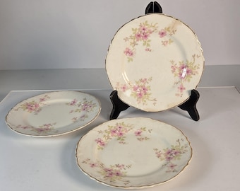 Set of 3 Vintage W.S. George Madison Bread Plates, 6" Floral Small Plates, Replacement China