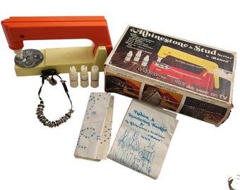 Ronco rhinestone and stud setter As Seen on TV with box, instructions and patterns