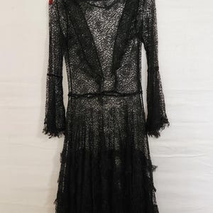 Antique Black Dress 1920s Evening - Etsy Antique Black Dress 1920s Evening - Etsy