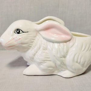 Vintage MCM bunny rabbit planter florist Easter gift