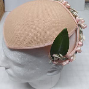 1930s Pink Rose Hatinator: Vintage Wedding Headpiece