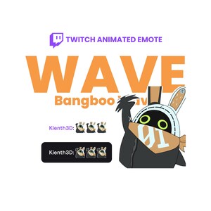 Animated Emote - Bangboo Wave for Twitch and Discord - Perfect for Zenless Zone Zero Streamers - Unique & Fun Chat