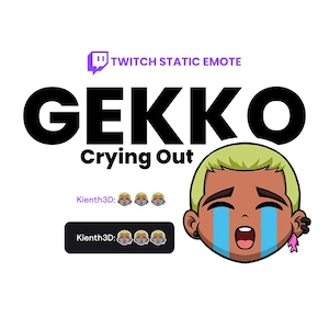 Twitch Emote - Gekko Crying Out Spray for Twitch and Discord - Perfect for Valorant Streamers - Unique & Fun Chat