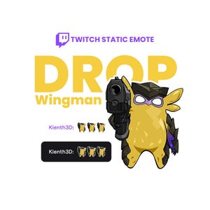 Twitch Emote - Wingman Drop It Spray for Twitch and Discord - Perfect for Valorant Streamers - Unique & Fun Chat