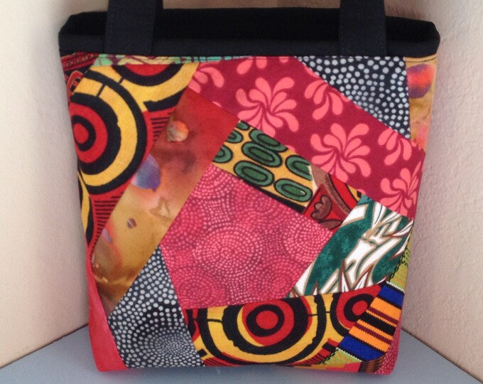 Crazy Quilt Tote African Fabrics Patchwork Bag Gift Tote Etsy