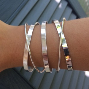 Sterling Handmade Cuff Bracelet, Wide