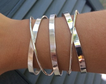 Sterling Cuff Bracelet, Wide, Handmade