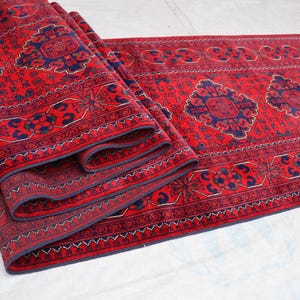 24 Ft Long Bokhara Runner Rug, Handmade Oriental Turkmen Runner Rug, Super Quality Soft Wool Afghan Runner Rug, 3x24 Ft Hallway Runner Rug
