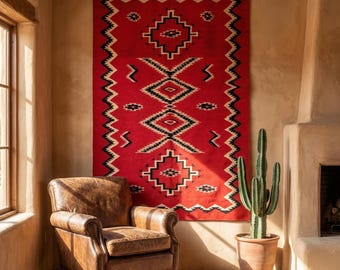 8x10 Handwoven Wool Tribal Rug Southwestern Pattern American Style Two Gray Hills Mexican Rug , Home Decor Zapotec Rug Made To Order