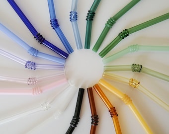 Ridged Glass Straws