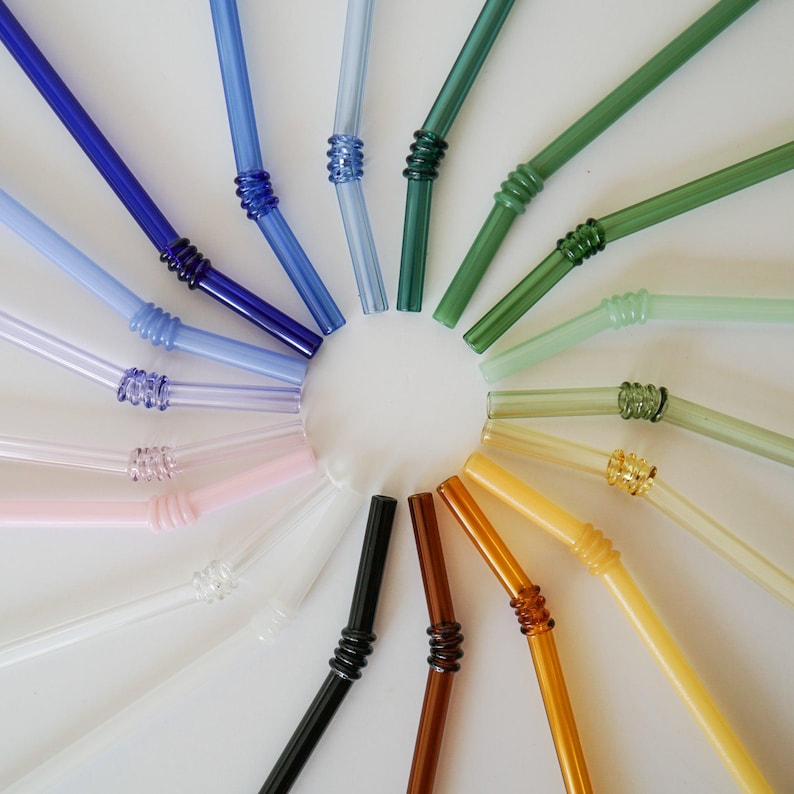 Ridged Glass Straws