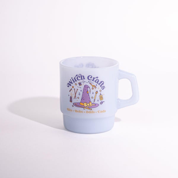 Witch Crafts Vintage-Style Milk Glass Mug, 8oz