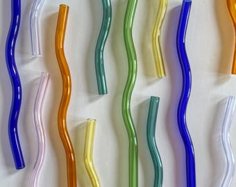 Wavy Glass Straws