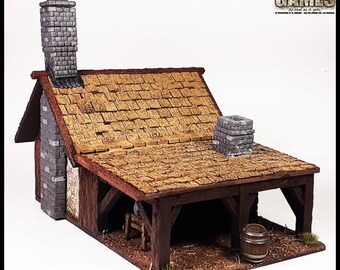Half Timbered Village Blacksmith Shop w/Accessories FRONTLINE GAMES