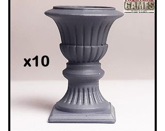 Decorative Planters (10) Standard Base 28MM WWII FRONTLINE-GAMES