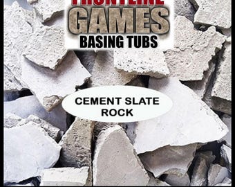 Cement Slate Rock - BASING TUB - Miniature Basing System