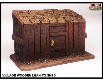 Village Wooden Lean-To Shed FRONTLINE GAMES