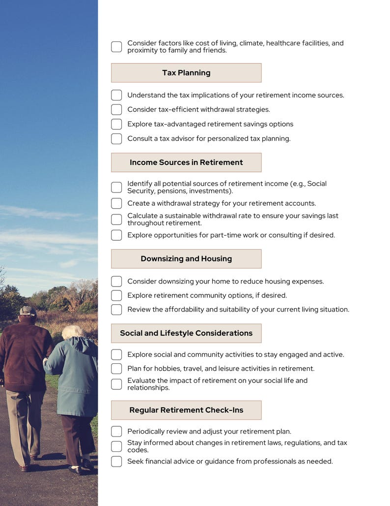 Retirement Checklist to Print Out Gift for Retirement Prepare to Retire ...