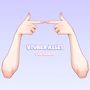 Vtuber Asset - Rigged Shy Hands | Shying Meme