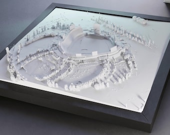 3D Printed Dodger Stadium Model: LA Baseball Fan Gift