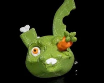 3D Printed Zom-Bunny Keychain: Undead Zombie Rabbit