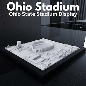 Modelo 3D del Estadio de Ohio: Recuerdos de fútbol de los Buckeyes enmarcados