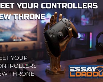 Soporte de control de mano robótica futurista