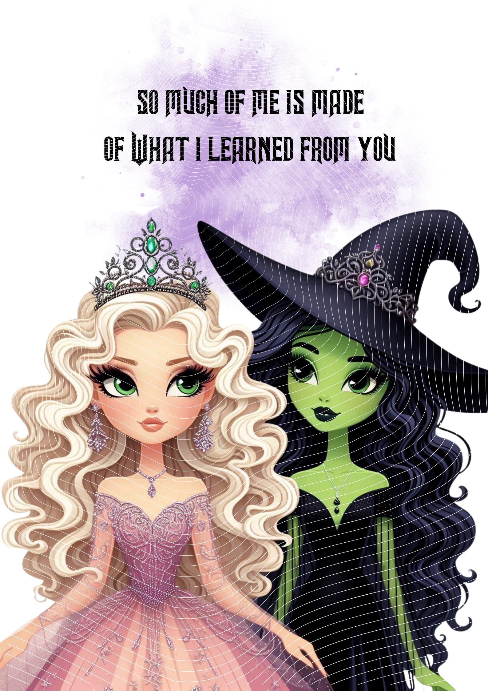 Elphaba and Glinda Poster, Wicked Art Print - Etsy