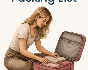 Slow Travel Packliste | Druckbare PDF Checkliste für Frauen