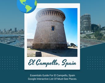 El Campello Tagesausflug Reiseverlauf PDF, ©Alicante Costa Blanca Spanien, wo man essen kann, Kaffeeflecken, Einkaufen, Karte, sofortiger Download