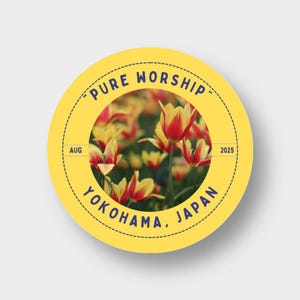 Personalized Convention Magnets: Custom Photo, Date & Location (50-Pack)