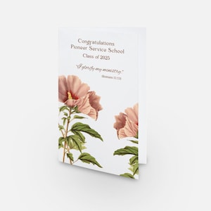 JW Pioneer Greeting Cards - beautiful digital/printable folded cards for pioneers attending Pioneer Service School available in two designs.