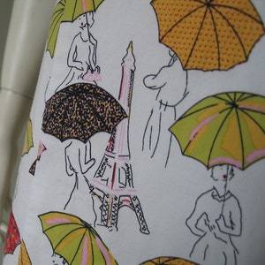 Paris In The Rain Robe de jour d'été sans bretelles Fit N Flare S M Parapluie Imprimé image 5