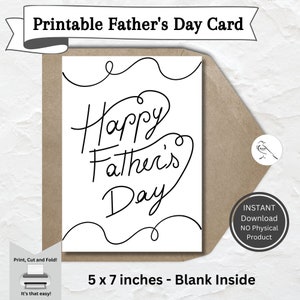 Father's Day Greeting Cards Printable Digital Download Printable Father ...