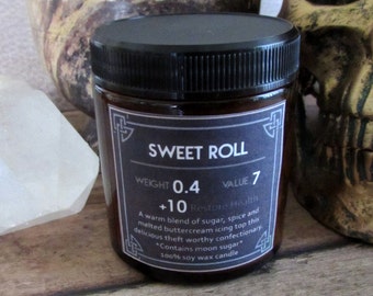 Sweet Roll 4 oz soy wax candle Elder Scrolls- Skyrim inspired