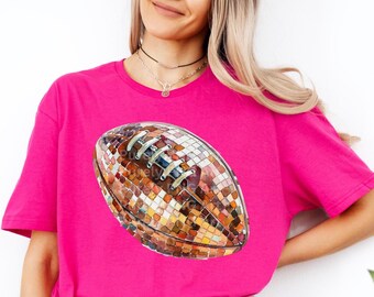 Retro Football PNG Download, Cute Disco Football ClipArt, Football Mom, Gameday, Cheerleading, Cheerleading PNG, Preppy Football PNG