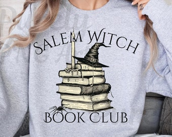 ハロウィーン PNG ダウンロード、秋の読書愛好家デジタル デザイン、セーラム ウィッチ ブック クラブ、かわいいハロウィーン昇華 PNG ファイル、ブック クラブ、読書愛好家
