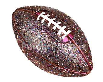 Cute Football PNG Download, Sparkly Shining Girly Football Sublimation File, Preppy Cheerleader PNG, Football Mom Png, Game Day Clipart
