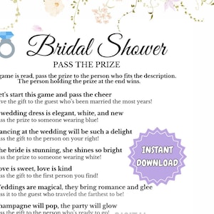 Pass the Gift Game, Left And Right Bridal Shower Game, Pass Prize Bridal Shower Game, Funny Coed Bridal Shower Games, Pass the Prize