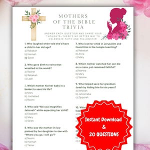 Mothers In The Bible Trivia, Bijbeltrivia, trivia van bijbelteksten, Moederdagspel, kaartspellen vrouwenbedieningsspellen, christelijke trivia