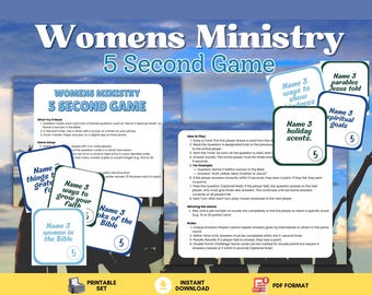 Women's Ministry 5 Second Game: Bible Study Icebreaker (PDF Download)