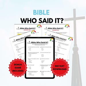 Bible Games, Who Said It, Bible Verse Trivia, Bible Study Games, Sunday School Games, Bible Trivia Games, Bible Games Adults, Christian