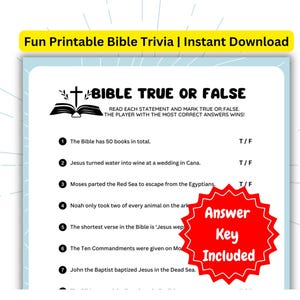 bible true or false, bible study guide, bible trivia games, Sunday School Games, Youth Group Games, Women Ministry, Christian Games,