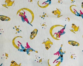 Vintage Superhero Fabric