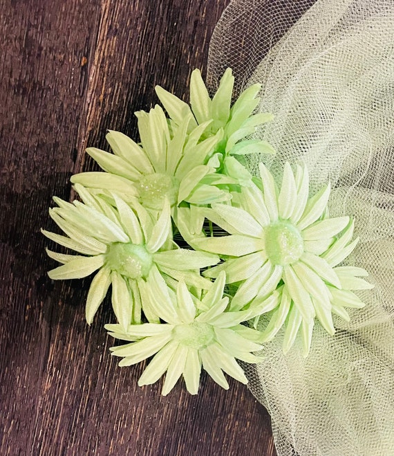 Mint Green Flower Veil - image 10