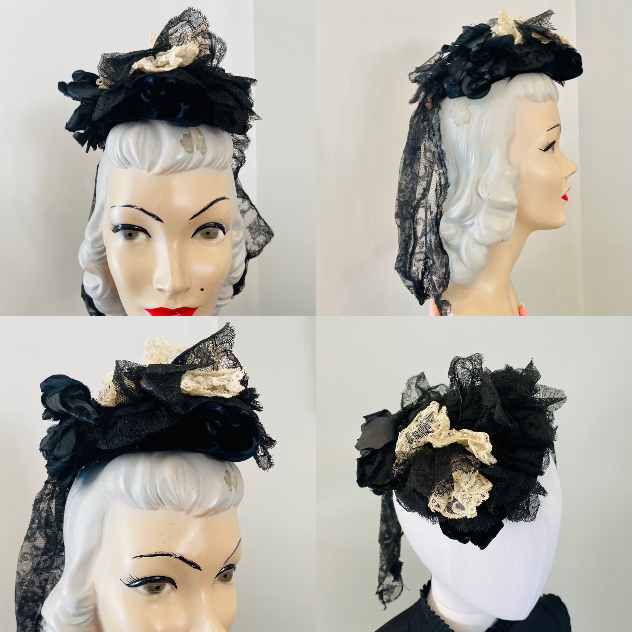 Victorian Mourning Hat 1800s - Etsy