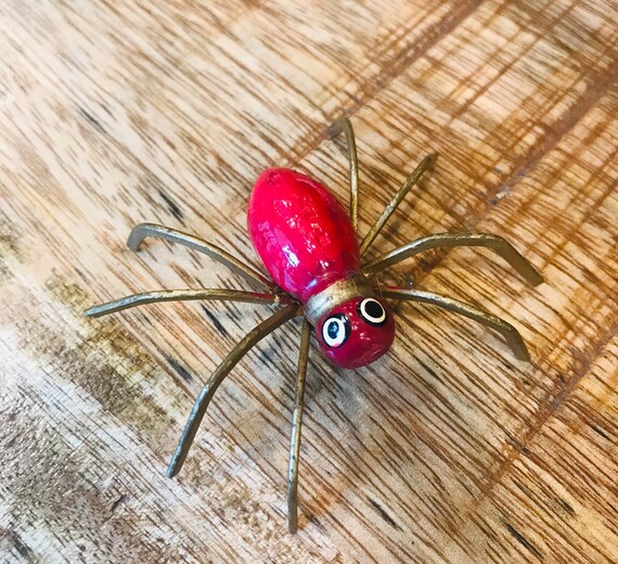 1940s Painted Spider brooch