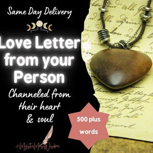 Carta de amor del corazón de tu persona, mensaje de amor canalizado desde su alma pura, para llamas gemelas, almas gemelas, canalización psíquica de amores pasados