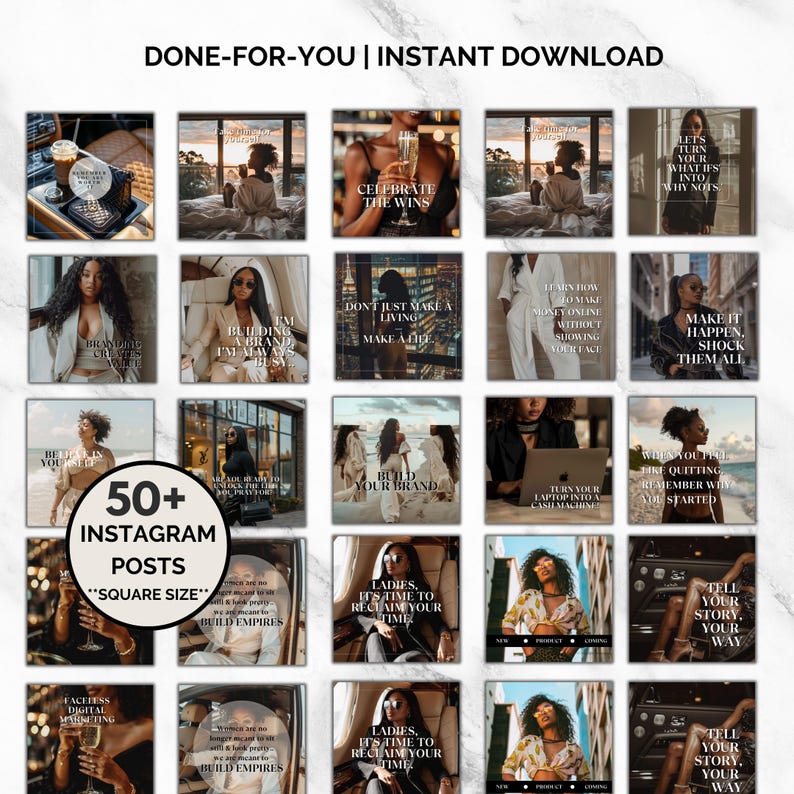 faceless marketing collage