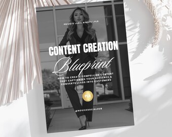 Content Creation Blueprint, Lead Magnet, PLR Ebook, Small Business Resource, Master Resell Rights, DFY Digital Product, Private Label Rights